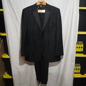 Principe Made in Italy Black Wool Tuxedo Jacket and Pant - 43L / 35W 33.5L